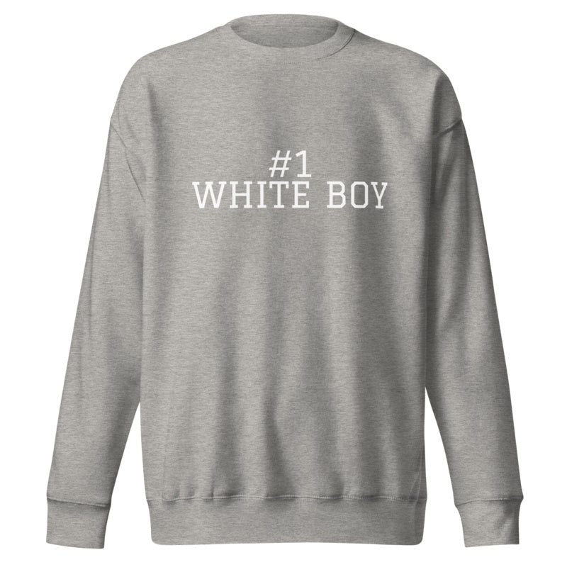 #1 WHITE BOY Carbon Grey front mockup