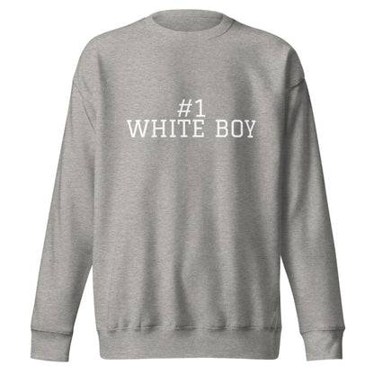 #1 WHITE BOY Carbon Grey front mockup