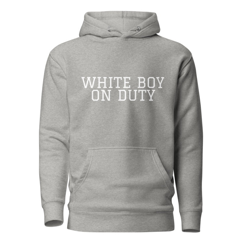 WHITE BOY ON DUTY Carbon Grey front mockup