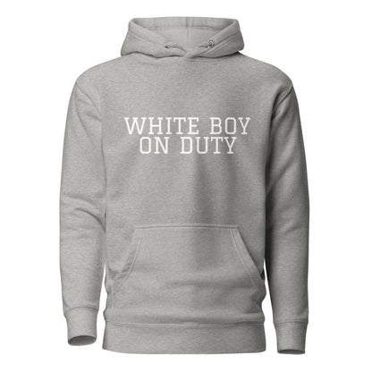 WHITE BOY ON DUTY Carbon Grey front mockup