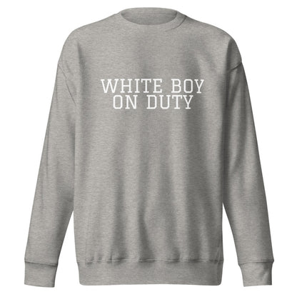 WHITE BOY ON DUTY Carbon Grey front mockup