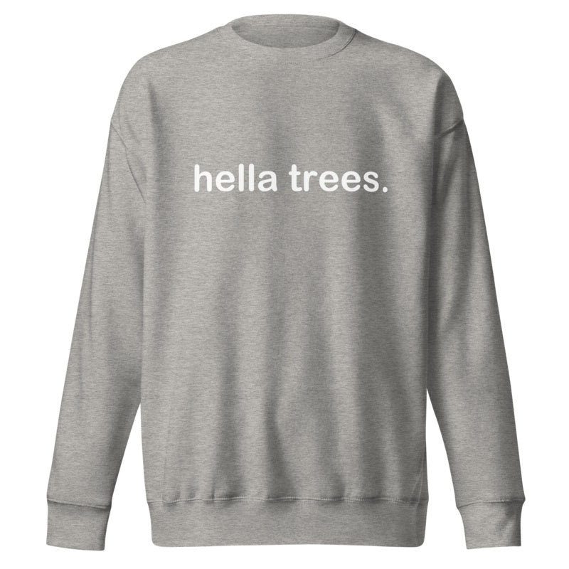 HELLA TREES Carbon Grey front mockup