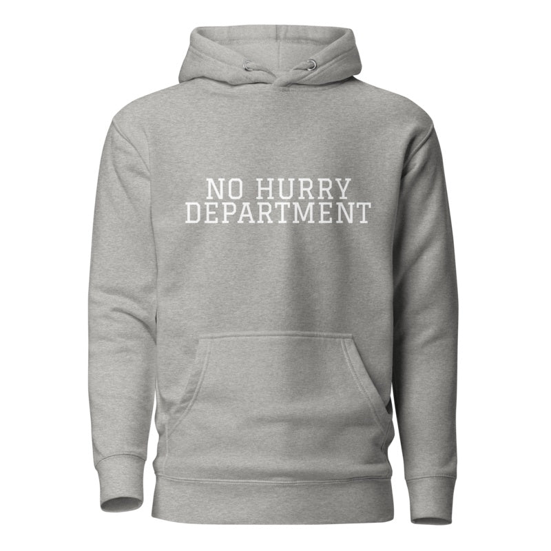 NO HURRY DEPARTMENT Carbon Grey front mockup