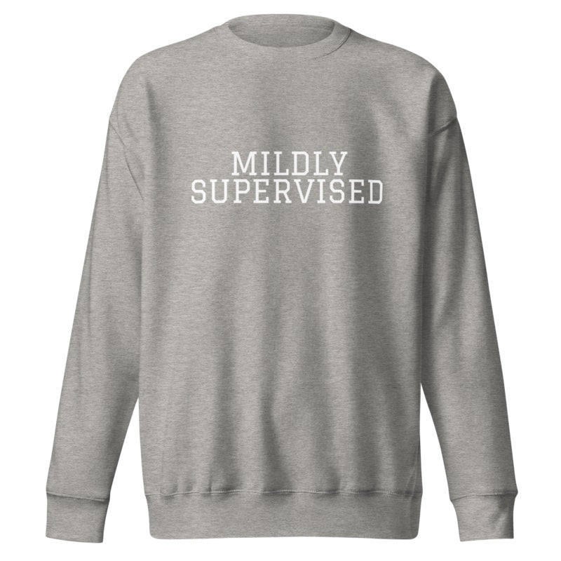 MILDLY SUPERVISED Carbon Grey front mockup
