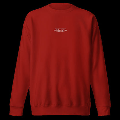 CERTIFIED WHITE BOY Cardinal front embroidered mockup