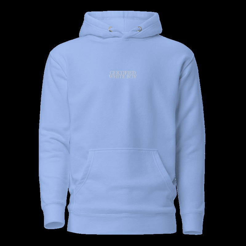 CERTIFIED WHITE BOY Carolina Blue front embroidered mockup