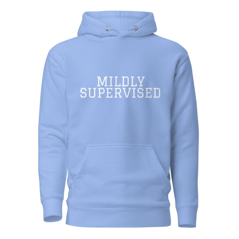 MILDLY SUPERVISED Carolina Blue front mockup