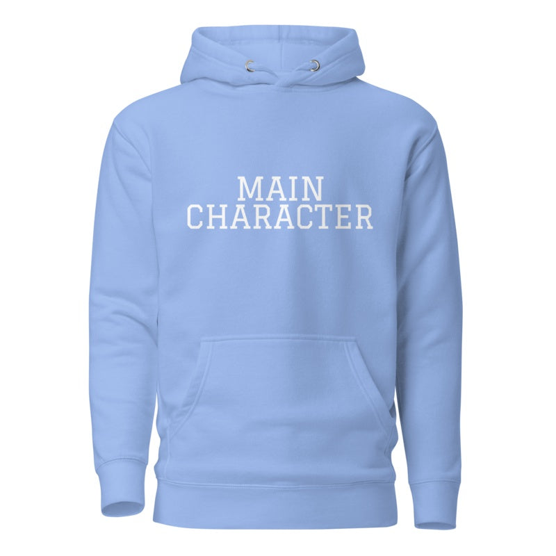 MAIN CHARACTER Carolina Blue front mockup