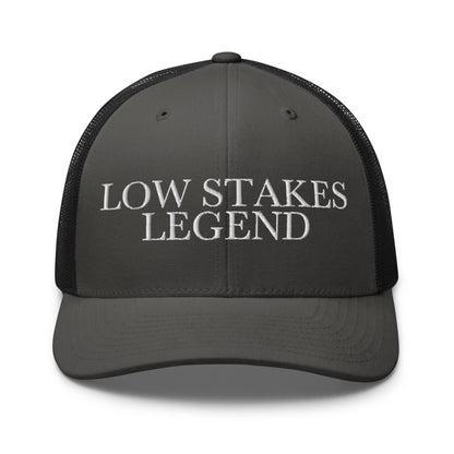 LOW STAKES LEGEND Charcoal/ Black front mockup