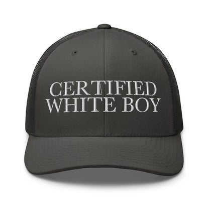 CERTIFIED WHITE BOY Charcoal front mockup