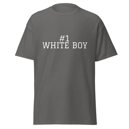 #1 WHITE BOY Charcoal front mockup