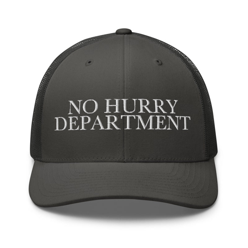 NO HURRY DEPARTMENT Charcoal front mockup