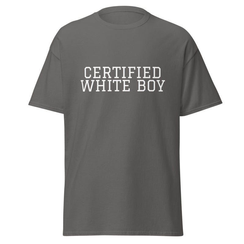 CERTIFIED WHITE BOY Charcoal front mockup