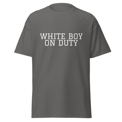 WHITE BOY ON DUTY Charcoal front mockup