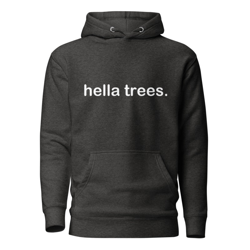 HELLA TREES Charcoal Heather front mockup
