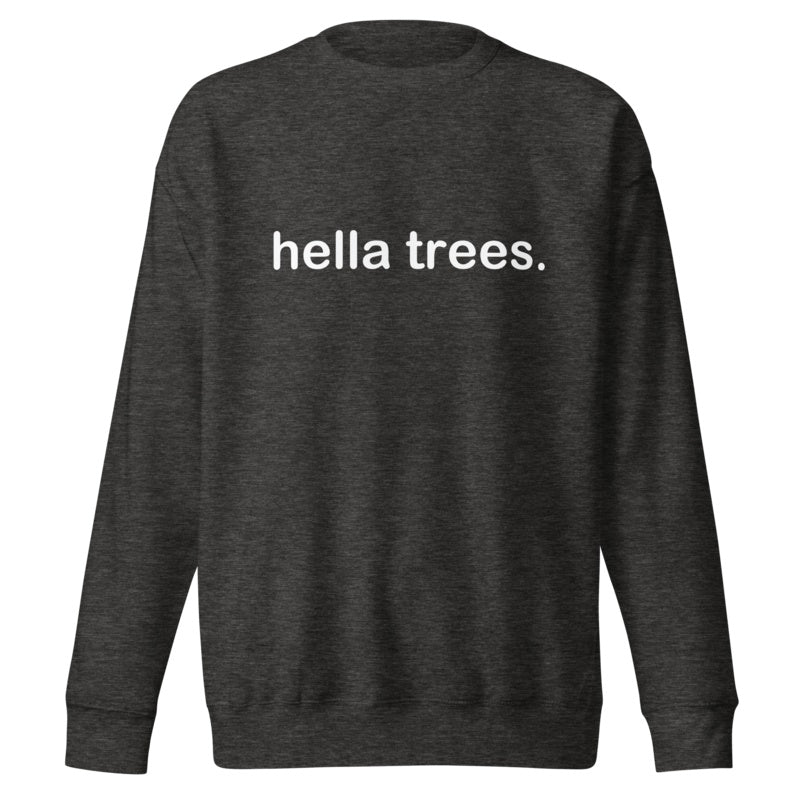 HELLA TREES Charcoal Heather front mockup