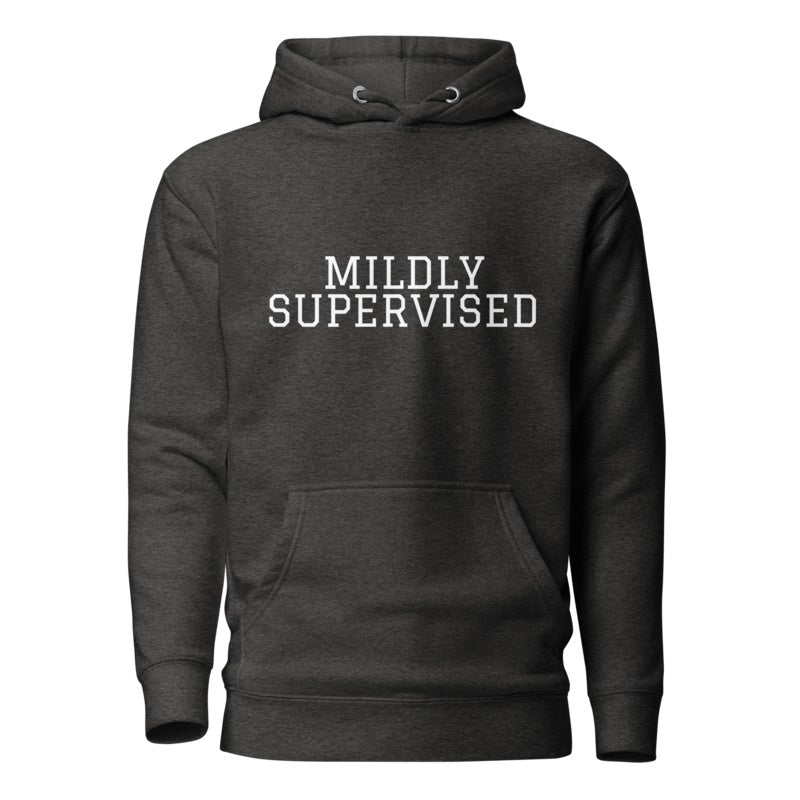 MILDLY SUPERVISED Charcoal Heather front mockup