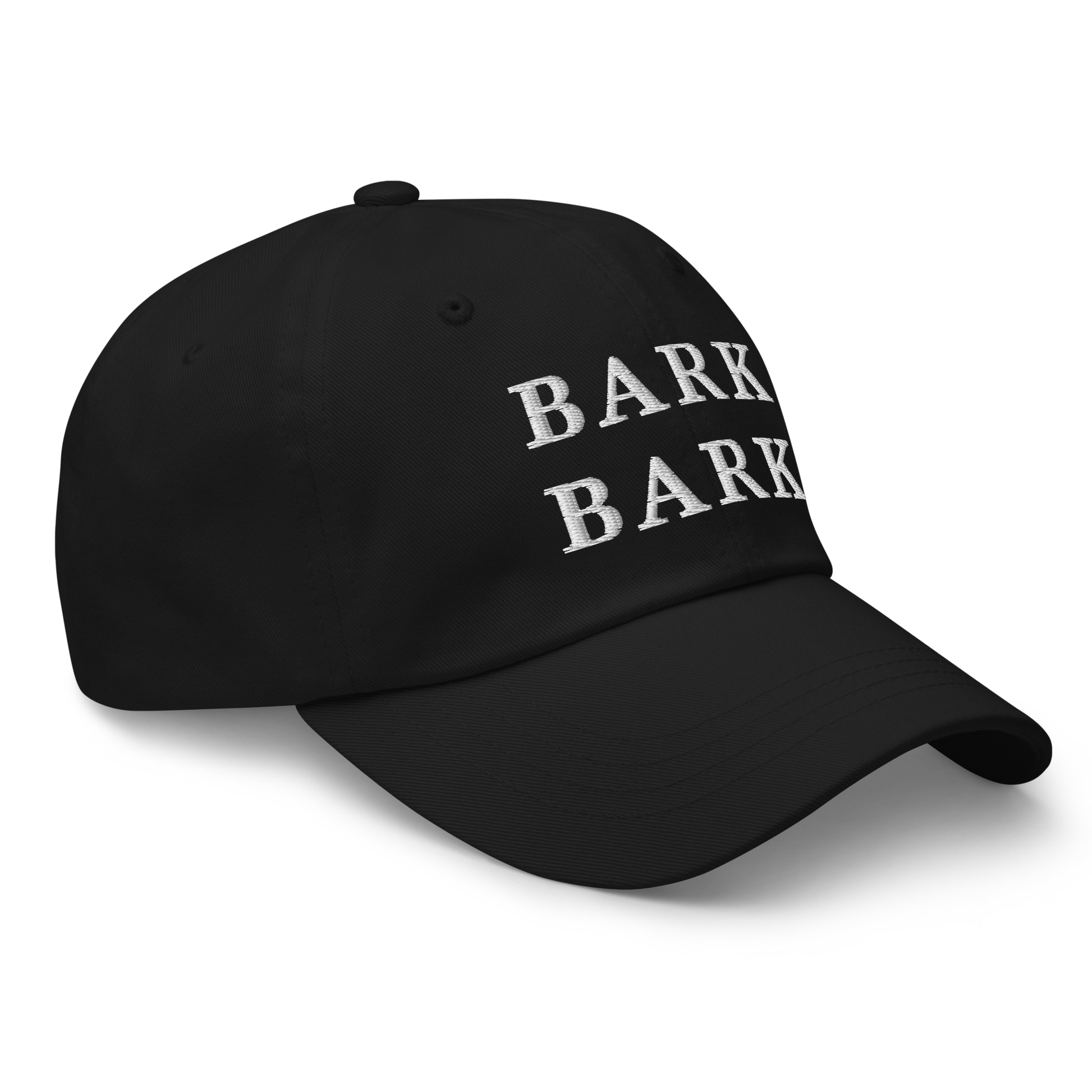 WHITE BOY SUMMER - Big Dog - "Bark Bark" - White Embroidered Baseball Cap - Hat 