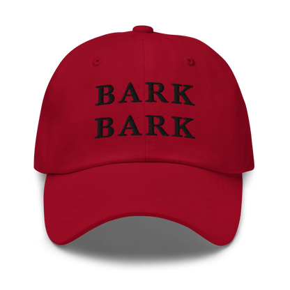 WHITE BOY SUMMER - Big Dog - "Bark Bark" - Black Embroidered Baseball Cap - Hat Cranberry