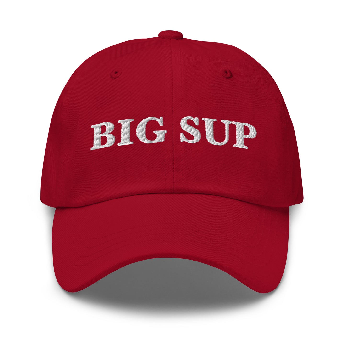 BIG SUP Cranberry front cap mockup