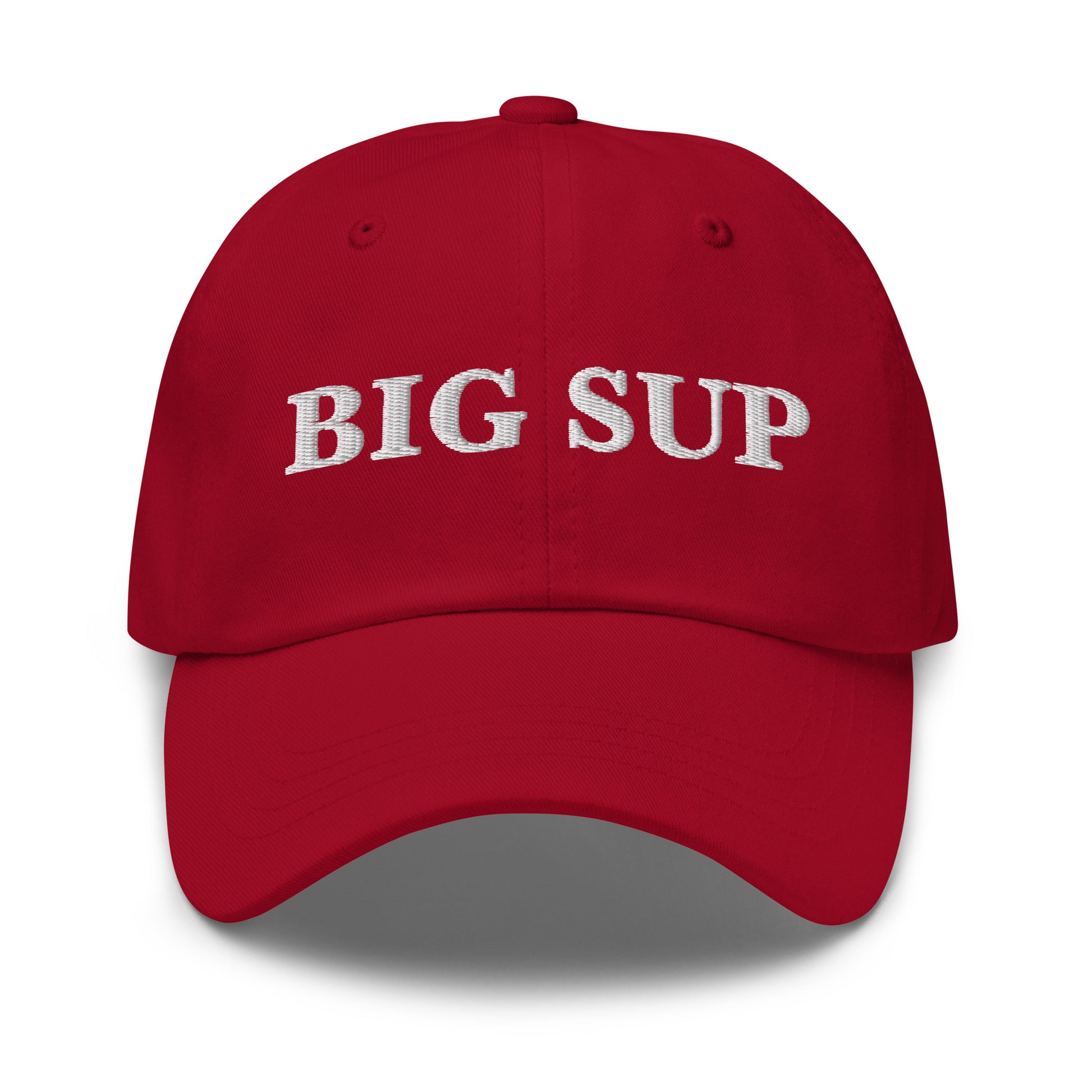 BIG SUP Cranberry front cap mockup