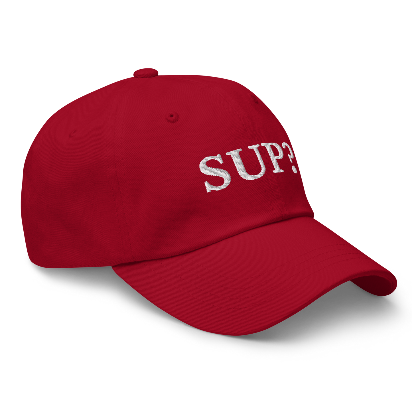 WHITE BOY SUMMER - Sup? - "Sup?" - White Embroidered Baseball Cap - Hat 