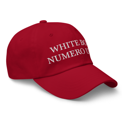 WHITE BOY SUMMER - White Boy Of The Year - "White Boy Numero Uno" - White Embroidered Baseball Cap - Hat 