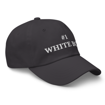 WHITE BOY SUMMER - White Boy Of The Year - "#1 White Boy" - White Embroidered Baseball Cap - Hat 
