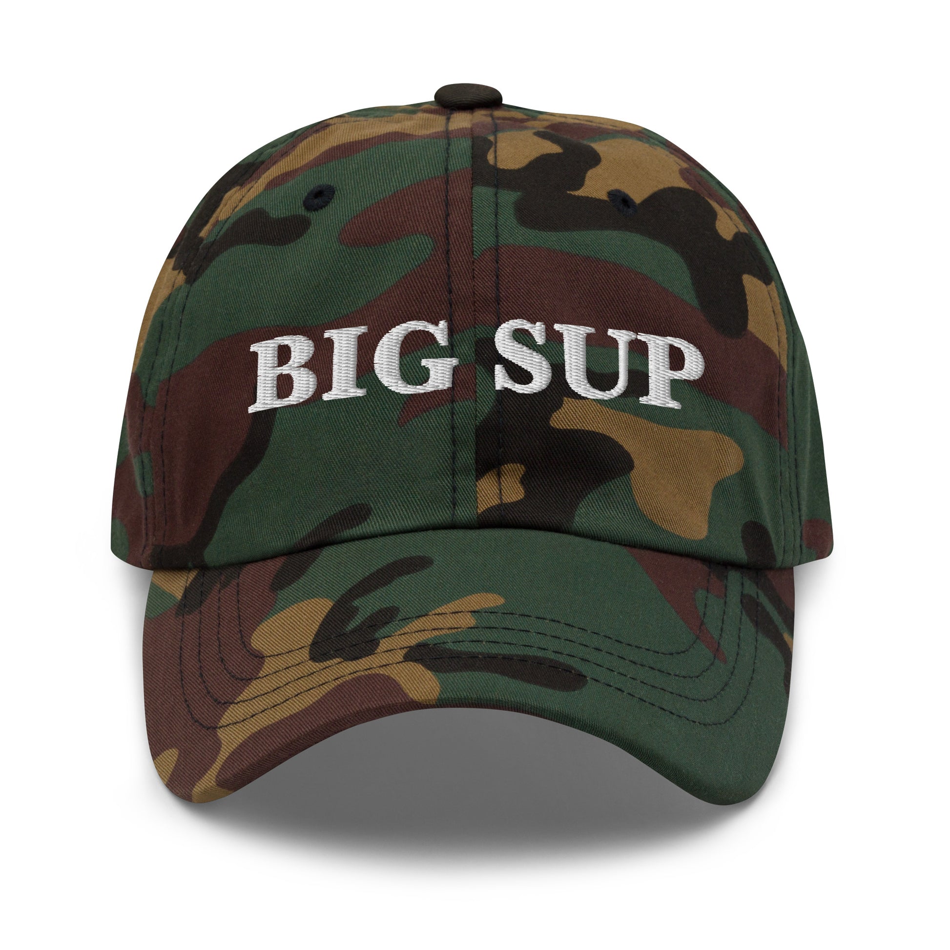 BIG SUP Green Camo front cap mockup
