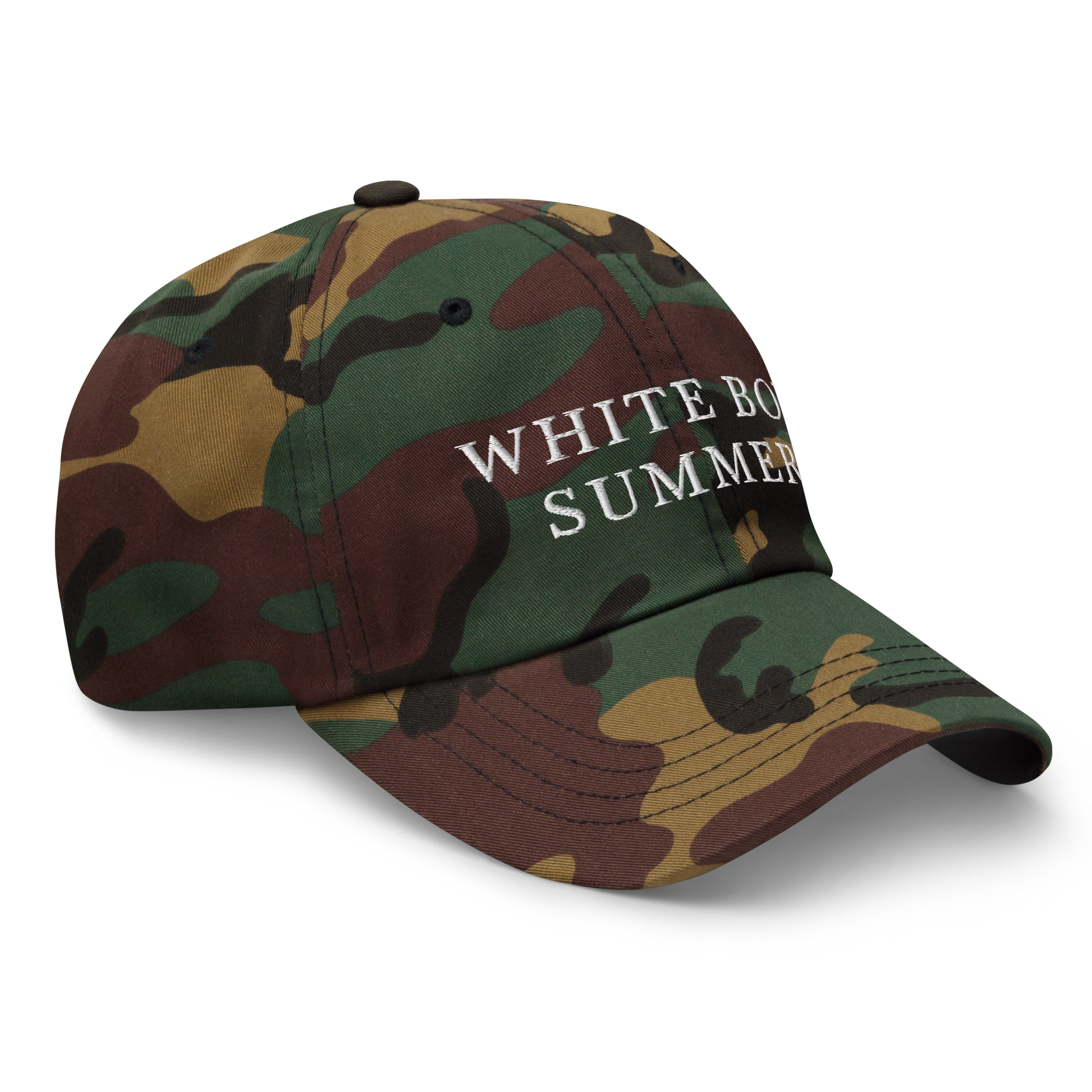 WHITE BOY SUMMER - Originals - "White Boy Summer" - White Embroidered Baseball Cap - Hat 