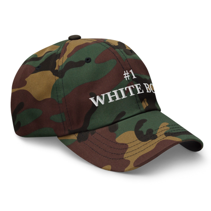 WHITE BOY SUMMER - White Boy Of The Year - "#1 White Boy" - White Embroidered Baseball Cap - Hat 