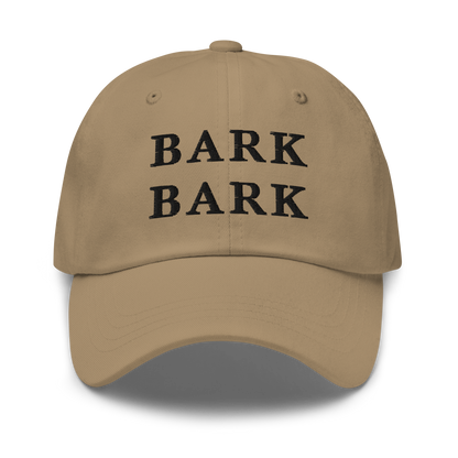WHITE BOY SUMMER - Big Dog - "Bark Bark" - Black Embroidered Baseball Cap - Hat Khaki