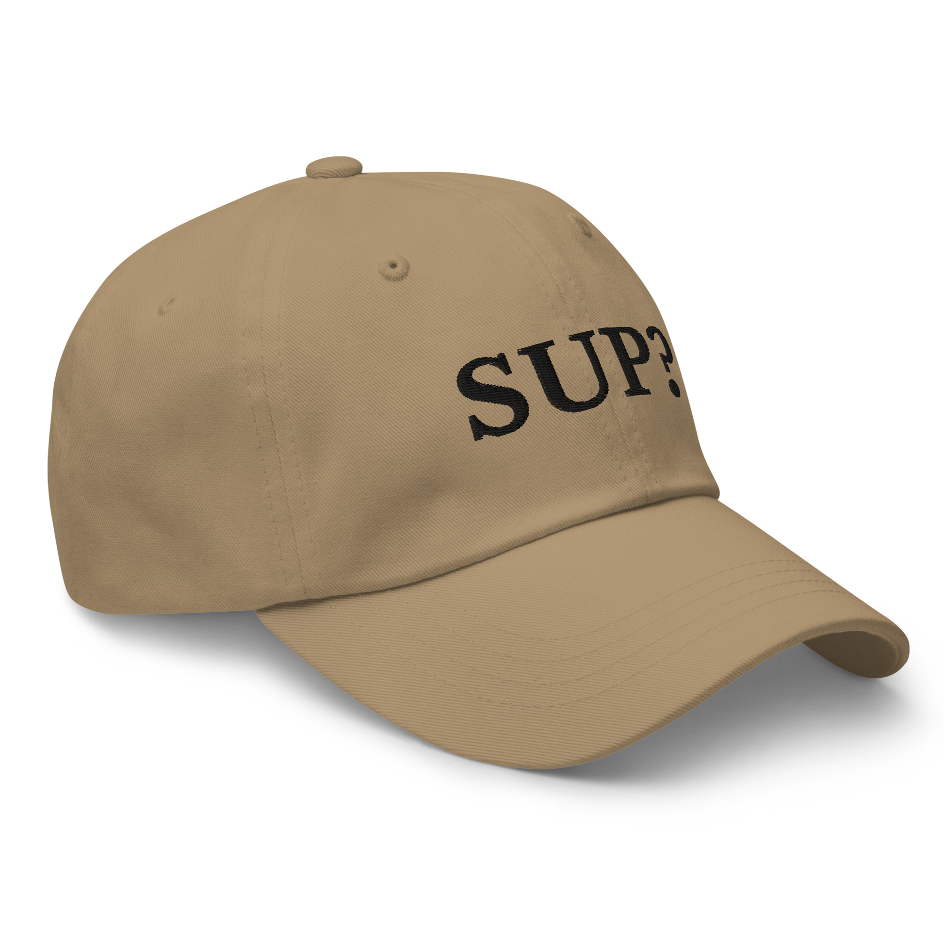 WHITE BOY SUMMER - Sup? - "Sup?" - Black Embroidered Baseball Cap - Hat 