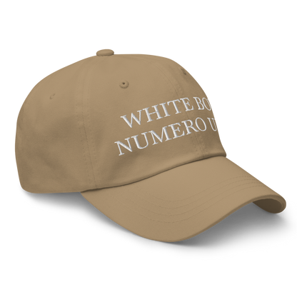 WHITE BOY SUMMER - White Boy Of The Year - "White Boy Numero Uno" - White Embroidered Baseball Cap - Hat 