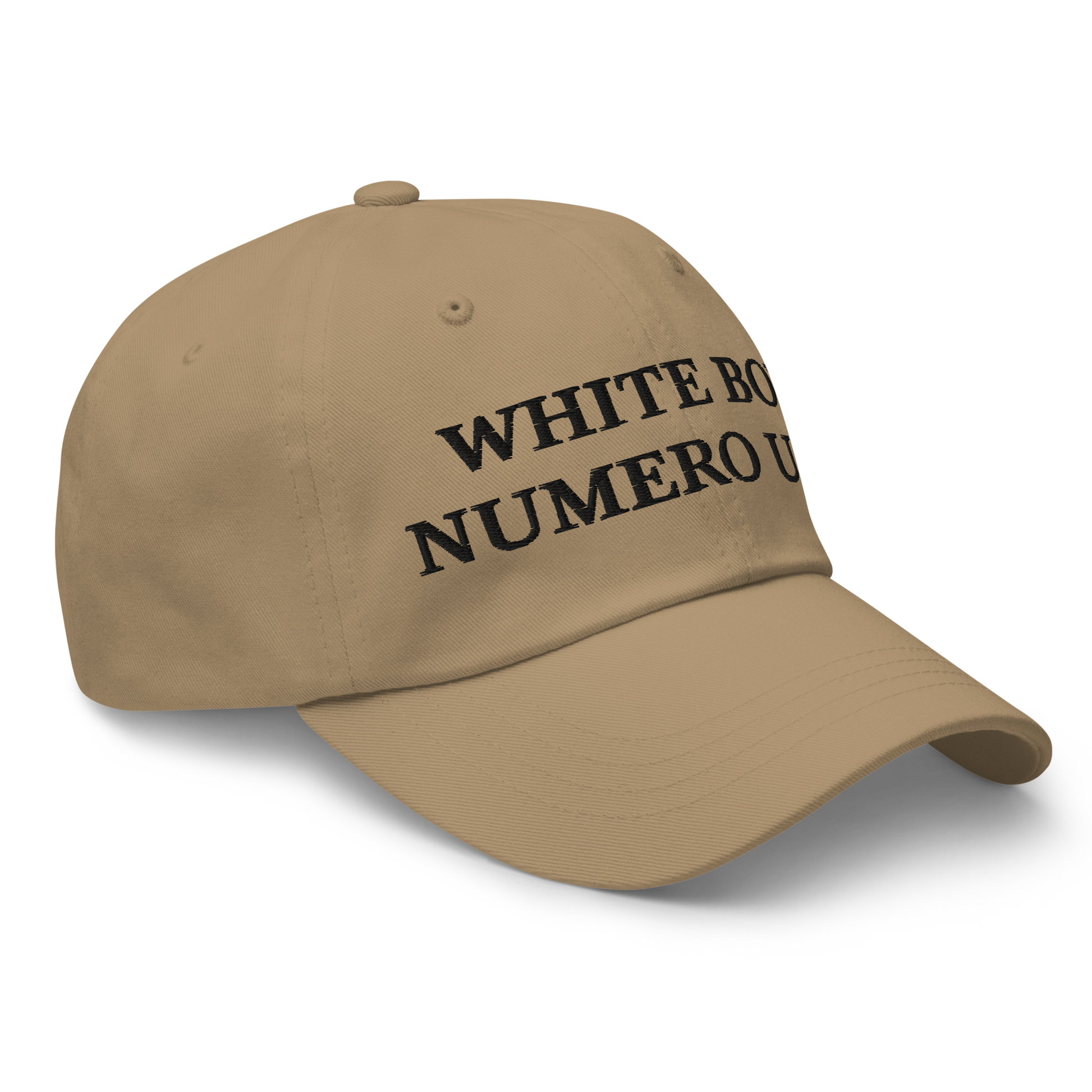 WHITE BOY SUMMER - White Boy Of The Year - "White Boy Numero Uno" - Black Embroidered Baseball Cap - Hat 