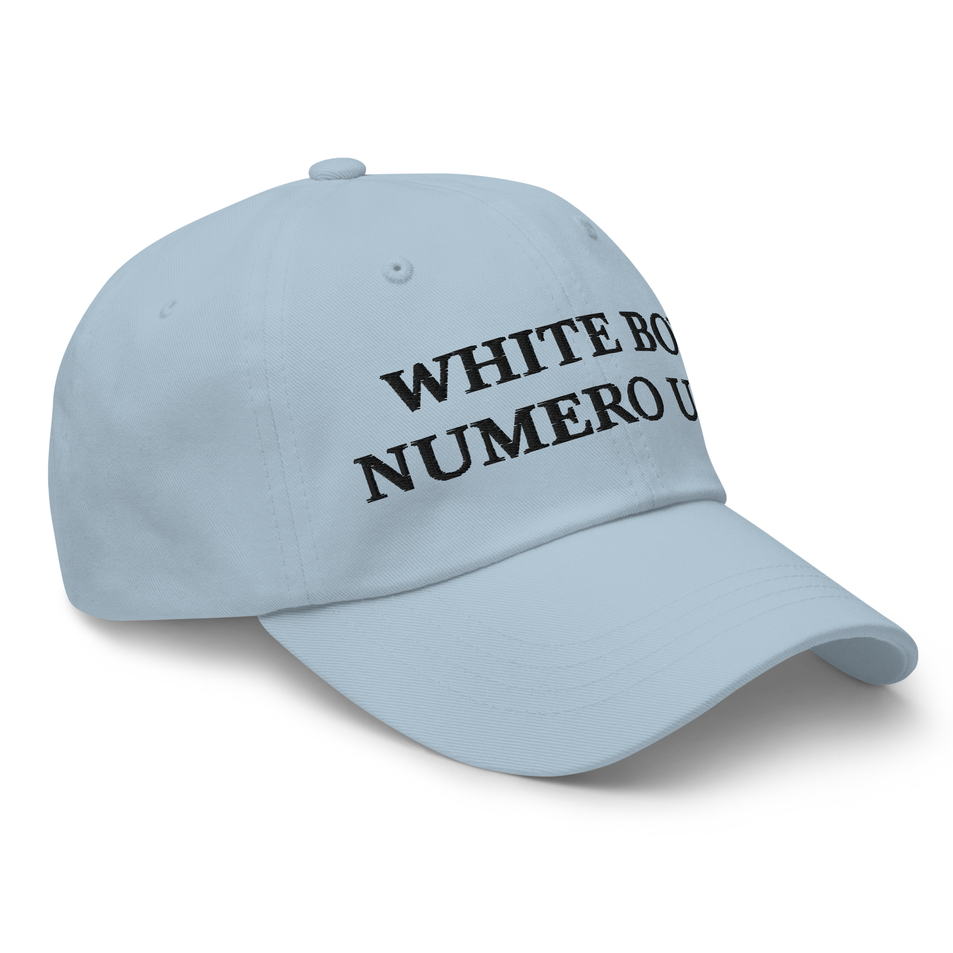 WHITE BOY SUMMER - White Boy Of The Year - "White Boy Numero Uno" - Black Embroidered Baseball Cap - Hat 