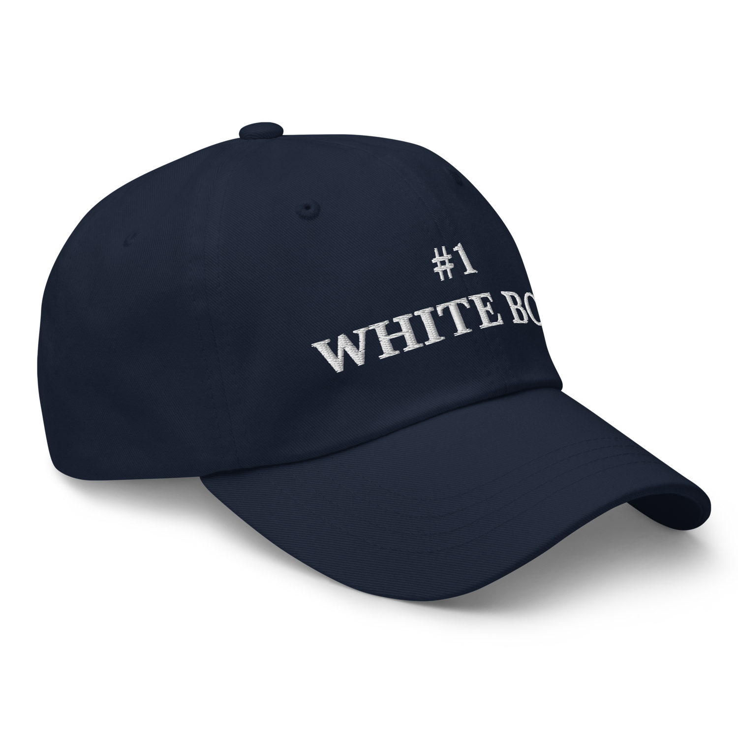 WHITE BOY SUMMER - White Boy Of The Year - "#1 White Boy" - White Embroidered Baseball Cap - Hat 