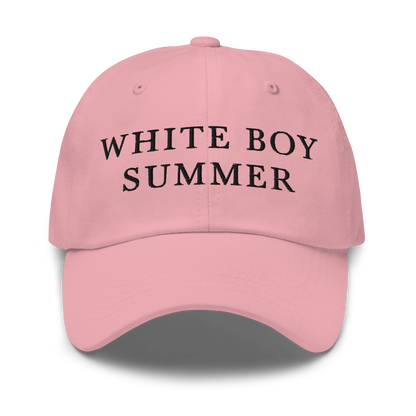 WHITE BOY SUMMER - Originals - "White Boy Summer" - Black Embroidered Baseball Cap - Hat Pink