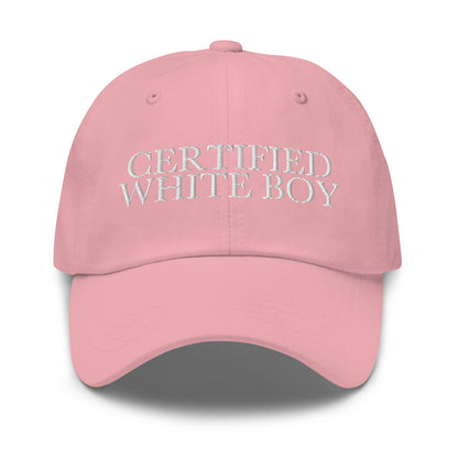 CERTIFIED WHITE BOY Pink front cap mockup