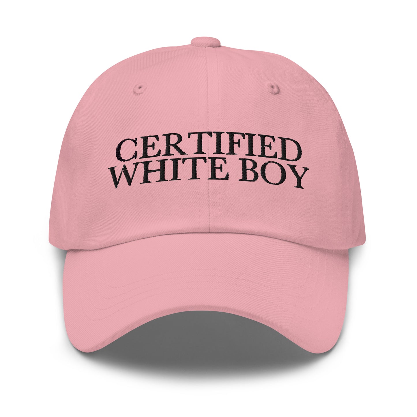 CERTIFIED WHITE BOY Pink front cap mockup