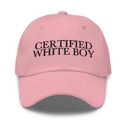 CERTIFIED WHITE BOY Pink front cap mockup