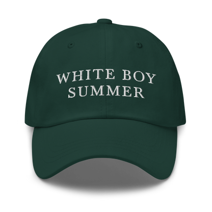 WHITE BOY SUMMER - Originals - "White Boy Summer" - White Embroidered Baseball Cap - Hat Spruce