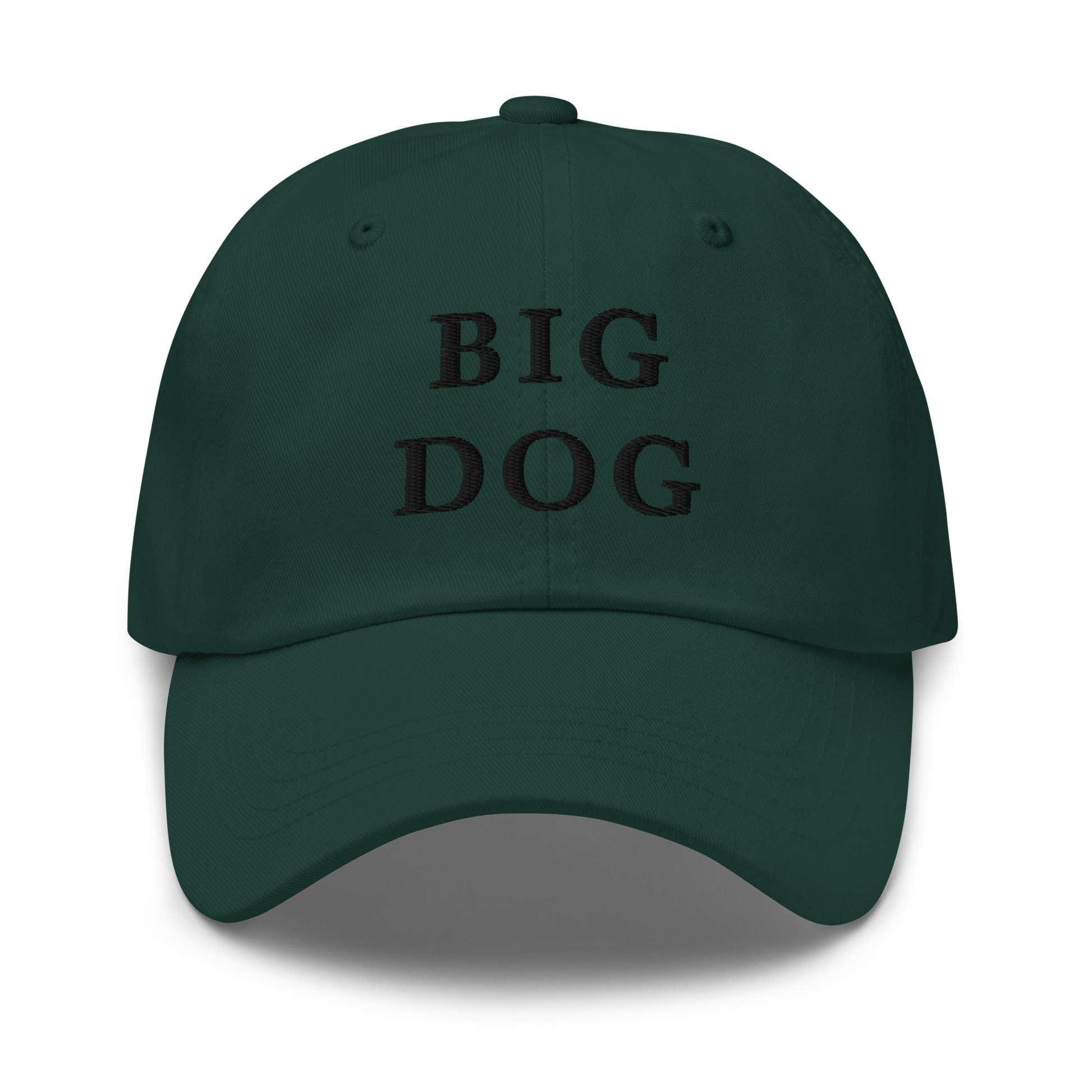 WHITE BOY SUMMER - Big Dog - "Big Dog" - Black Embroidered Baseball Cap - Hat Spruce
