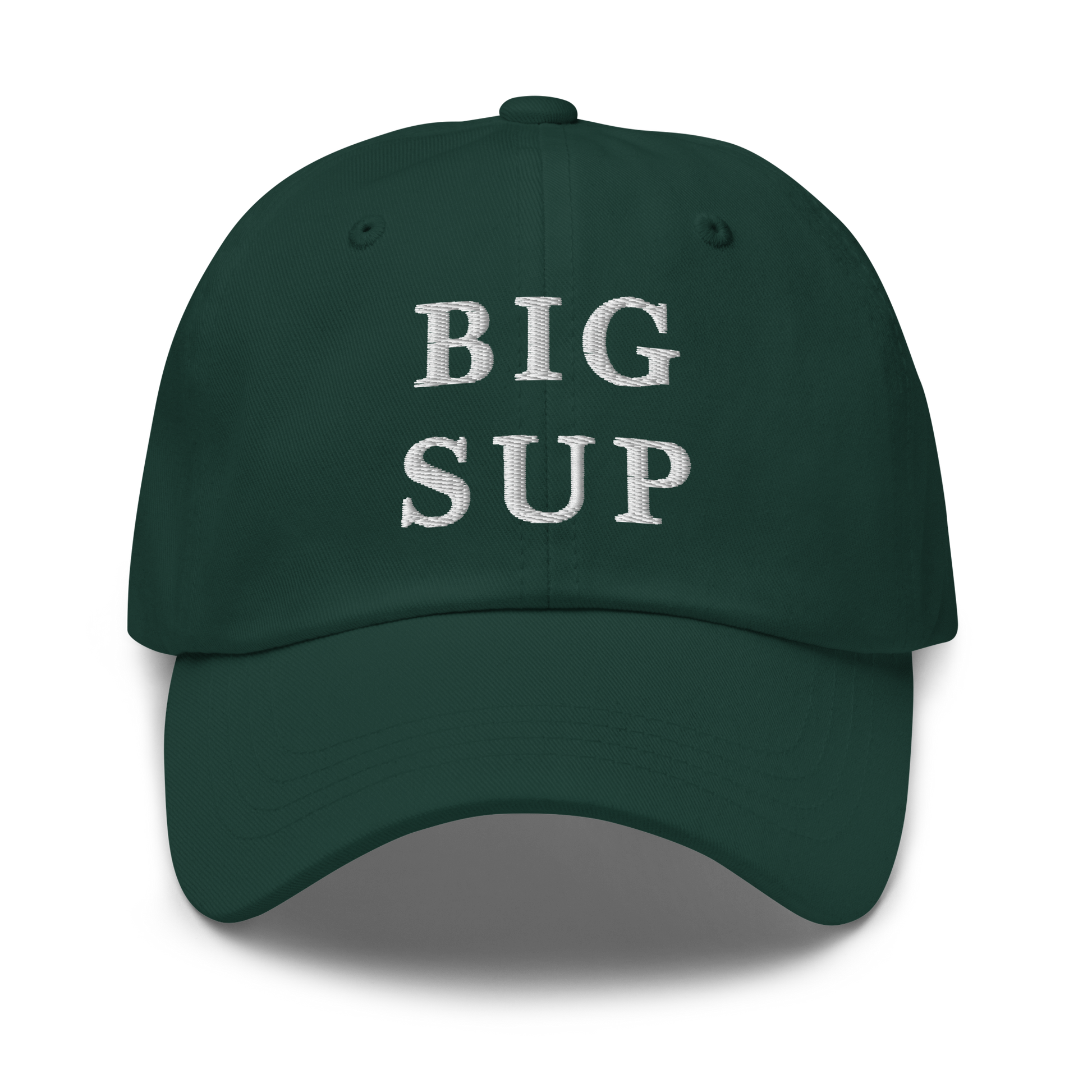 WHITE BOY SUMMER - Sup? - "Big Sup" - White Embroidered Baseball Cap - Hat Spruce