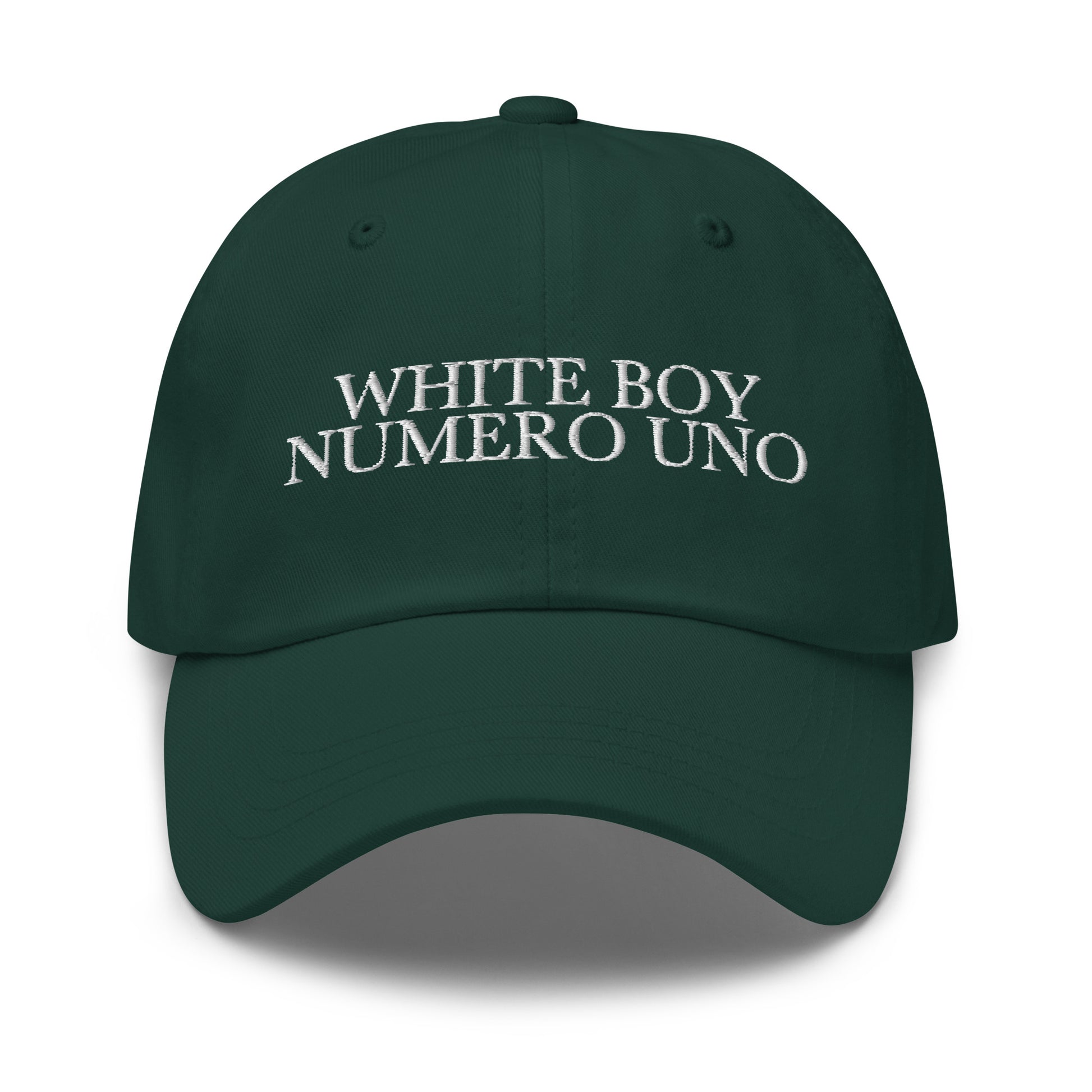 WHITE BOY NUMERO UNO Spruce front cap mockup