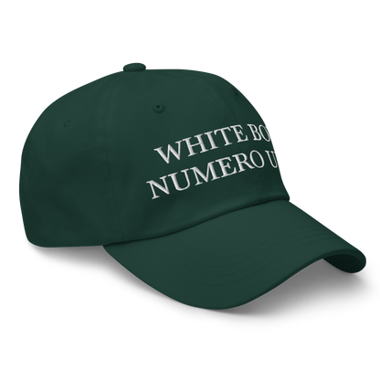 WHITE BOY SUMMER - White Boy Of The Year - "White Boy Numero Uno" - White Embroidered Baseball Cap - Hat 