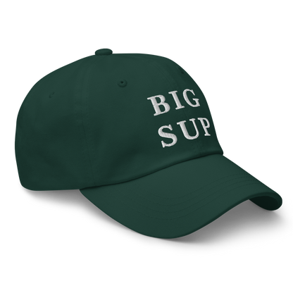 WHITE BOY SUMMER - Sup? - "Big Sup" - White Embroidered Baseball Cap - Hat 
