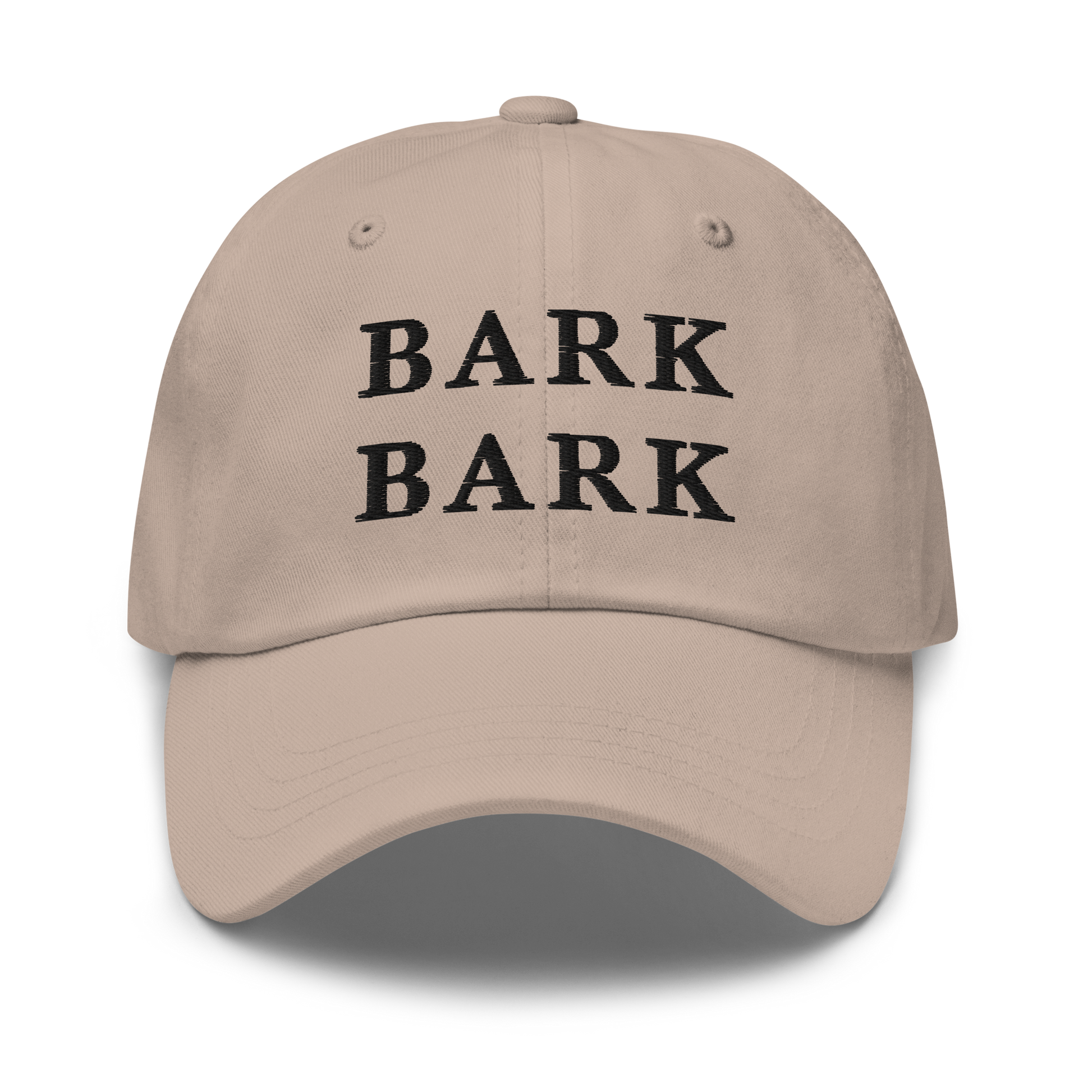 WHITE BOY SUMMER - Big Dog - "Bark Bark" - Black Embroidered Baseball Cap - Hat Stone
