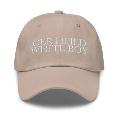 CERTIFIED WHITE BOY Stone front cap mockup