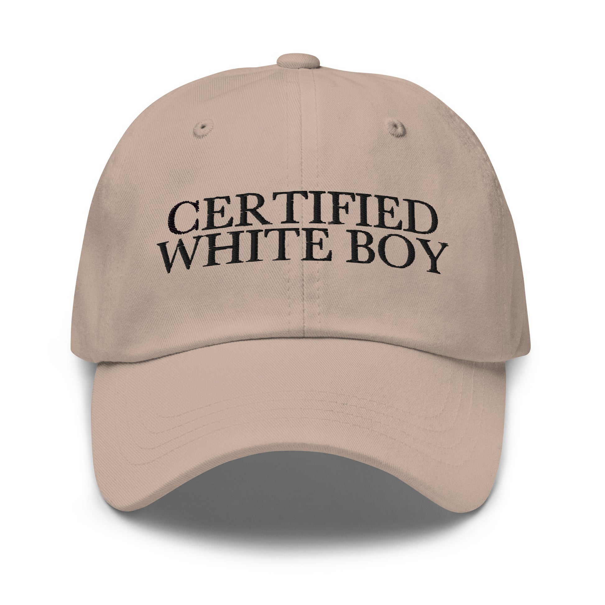 CERTIFIED WHITE BOY Stone front cap mockup
